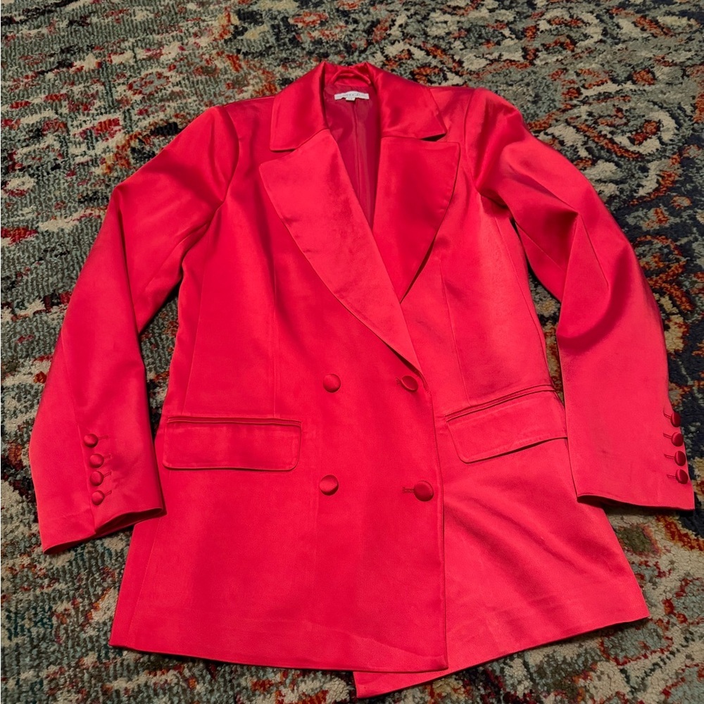 Like new XS S’edge pink Satin Blazer perfect condition no smoke or pets